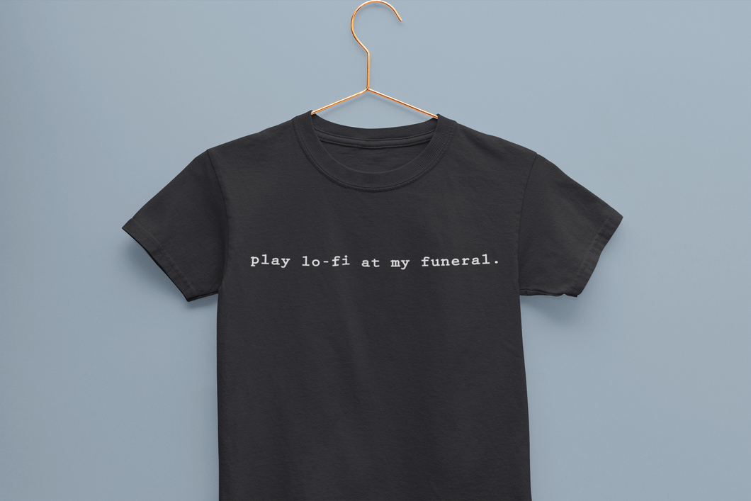 Play Lofi At My Funeral Minimals Half Sleeves T-Shirt for Boy-KidsFashionVilla