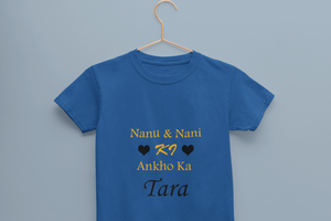 Nanu Nani Ki Ankho Ka Tara Half Sleeves T-Shirt For Girls -KidsFashionVilla