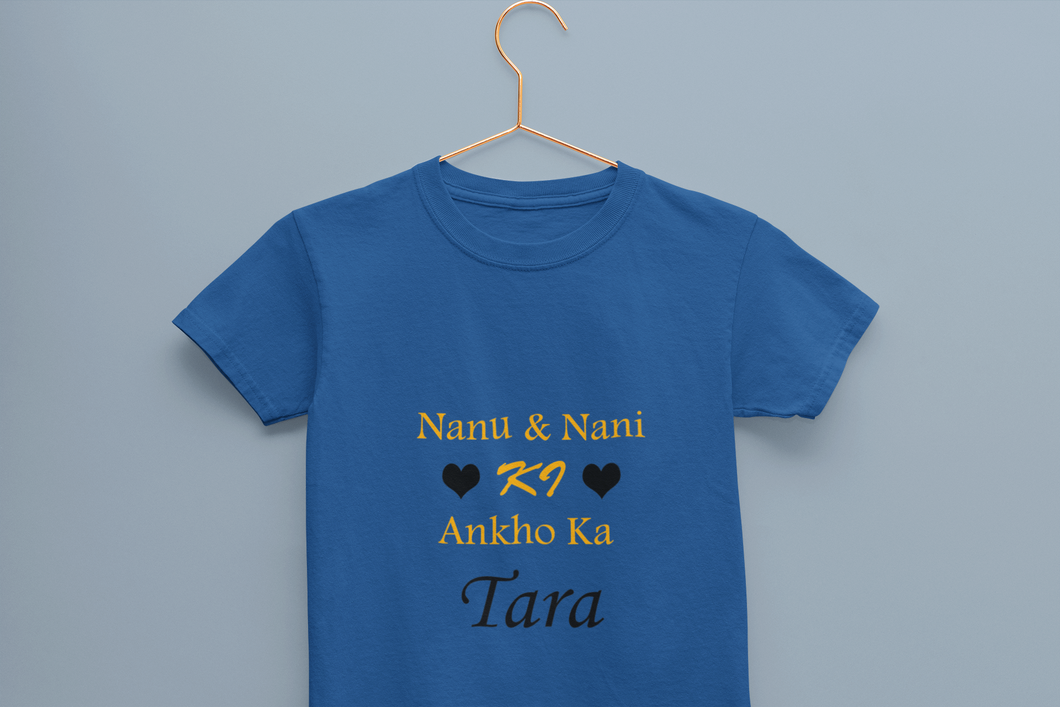Nanu Nani Ki Ankho Ka Tara Half Sleeves T-Shirt For Girls -KidsFashionVilla