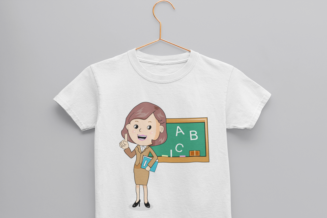 Future Teacher Half Sleeves T-Shirt For Girls -KidsFashionVilla