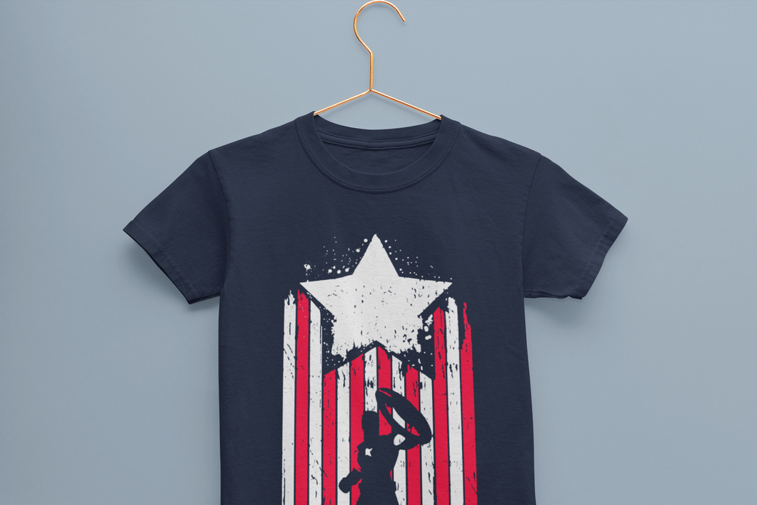 Captain America Web Series Half Sleeves T-Shirt for Boy-KidsFashionVilla