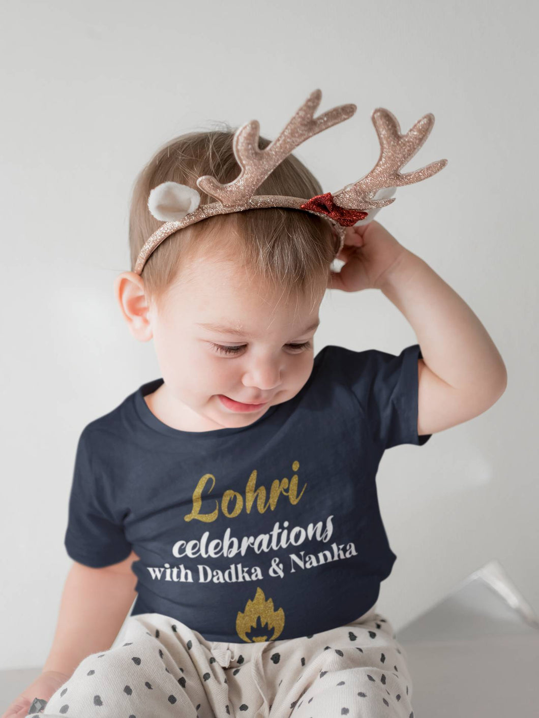 Lohri Celebrations Half Sleeves T-Shirt for Boy-KidsFashionVilla