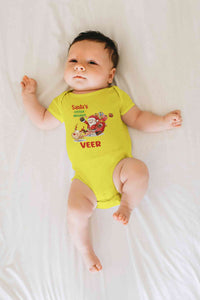 Customized Name Santas Little Helper Christmas Rompers for Baby Boy- KidsFashionVilla