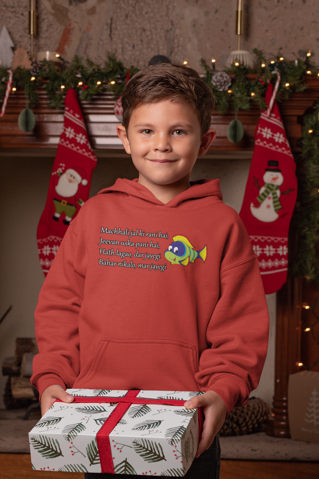 Machhali Jal Ki Rani Hai Poem Boy Hoodies-KidsFashionVilla