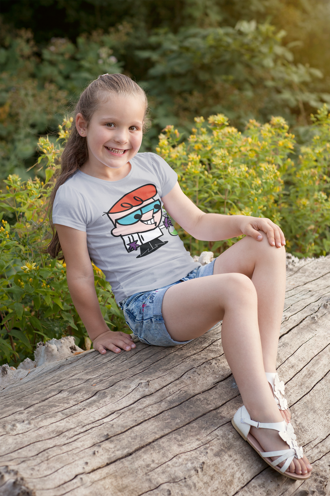 Cute Cartoon Half Sleeves T-Shirt For Girls -KidsFashionVilla