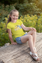 Load image into Gallery viewer, Cute Princess Half Sleeves T-Shirt For Girls -KidsFashionVilla
