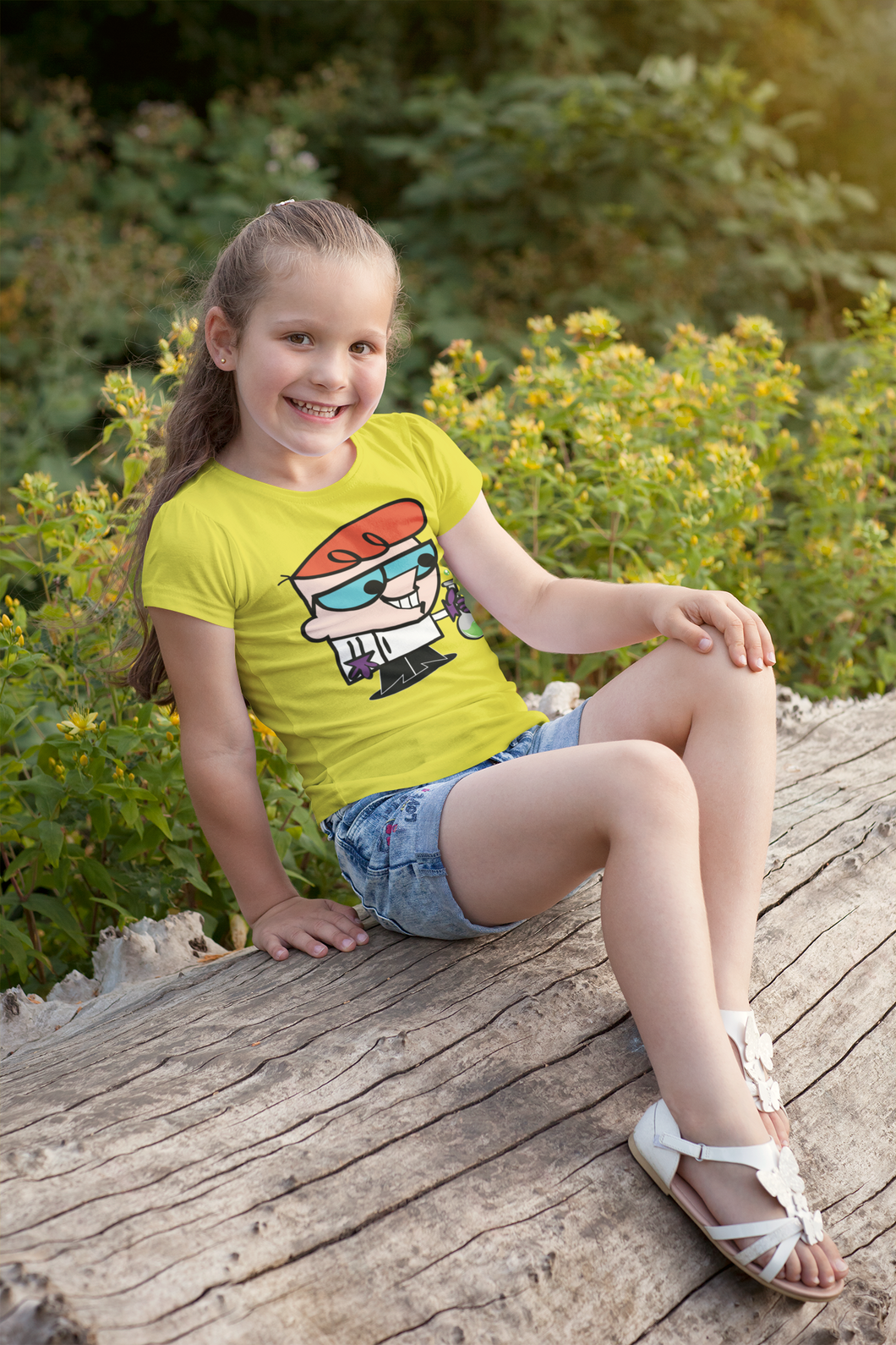 Cute Cartoon Half Sleeves T-Shirt For Girls -KidsFashionVilla