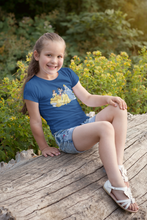Load image into Gallery viewer, Cute Princess Half Sleeves T-Shirt For Girls -KidsFashionVilla
