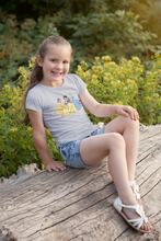 Load image into Gallery viewer, Cute Princess Half Sleeves T-Shirt For Girls -KidsFashionVilla
