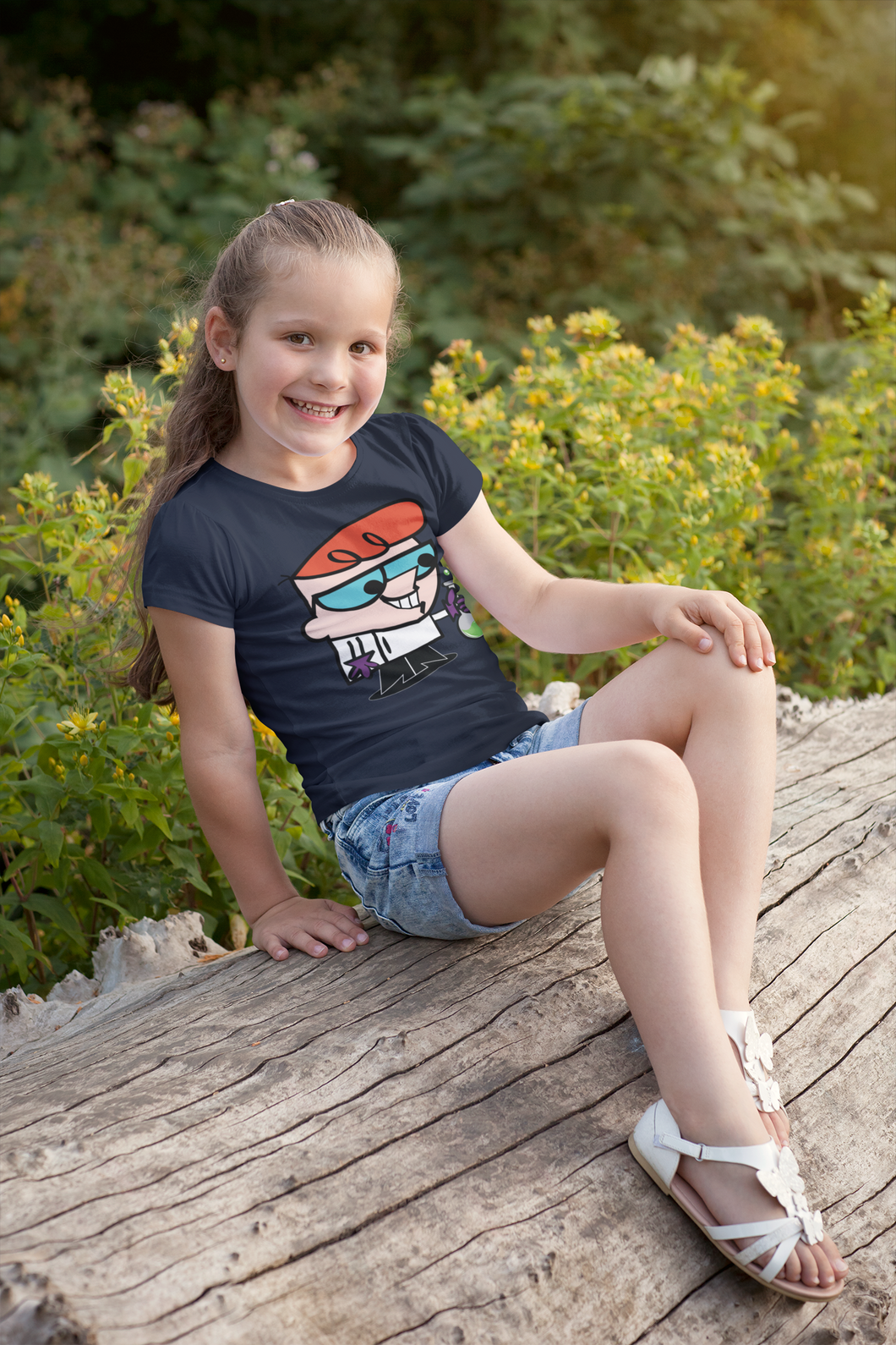 Cute Cartoon Half Sleeves T-Shirt For Girls -KidsFashionVilla