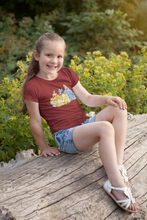 Load image into Gallery viewer, Cute Princess Half Sleeves T-Shirt For Girls -KidsFashionVilla
