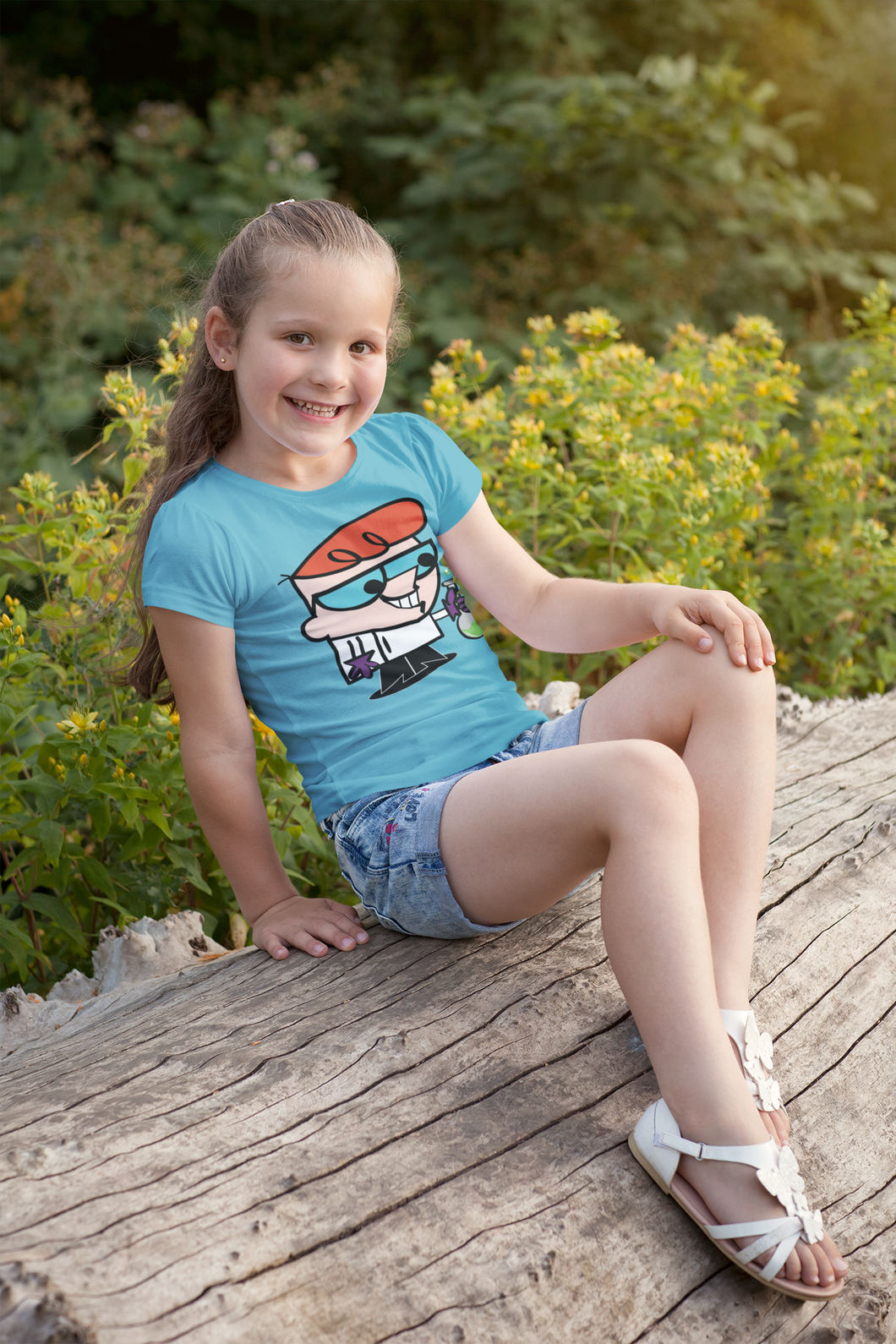Cute Cartoon Half Sleeves T-Shirt For Girls -KidsFashionVilla