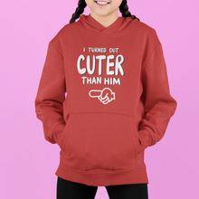 Load image into Gallery viewer, I Turned Out Cuter Brother-Sister Kids Matching Hoodies -KidsFashionVilla
