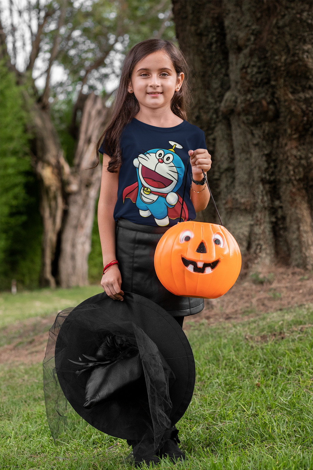 Cute Cartoon Half Sleeves T-Shirt For Girls -KidsFashionVilla