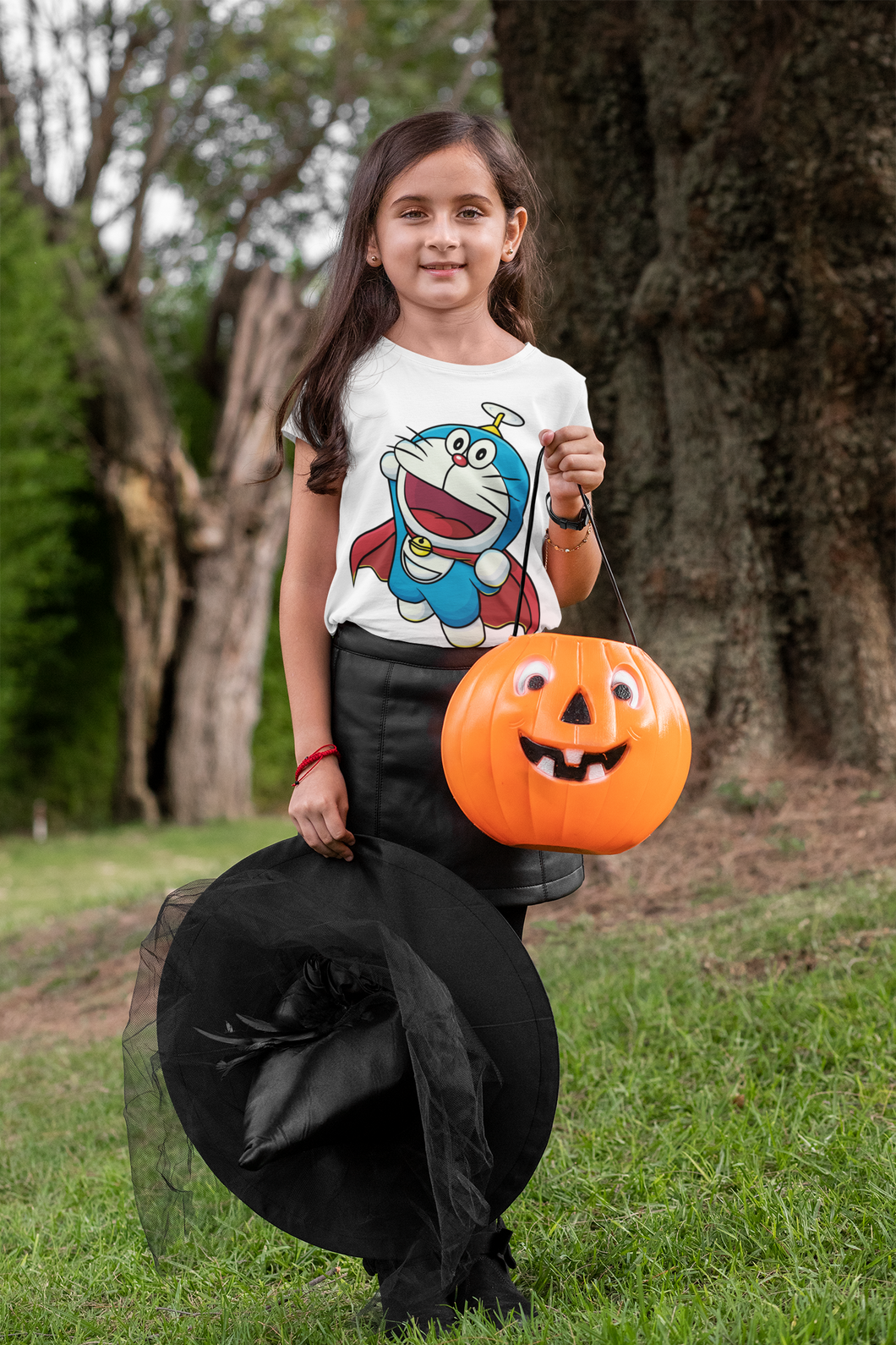Cute Cartoon Half Sleeves T-Shirt For Girls -KidsFashionVilla