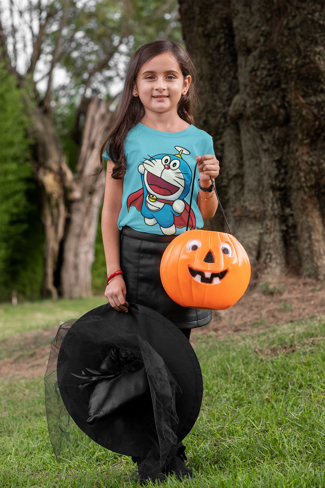 Cute Cartoon Half Sleeves T-Shirt For Girls -KidsFashionVilla