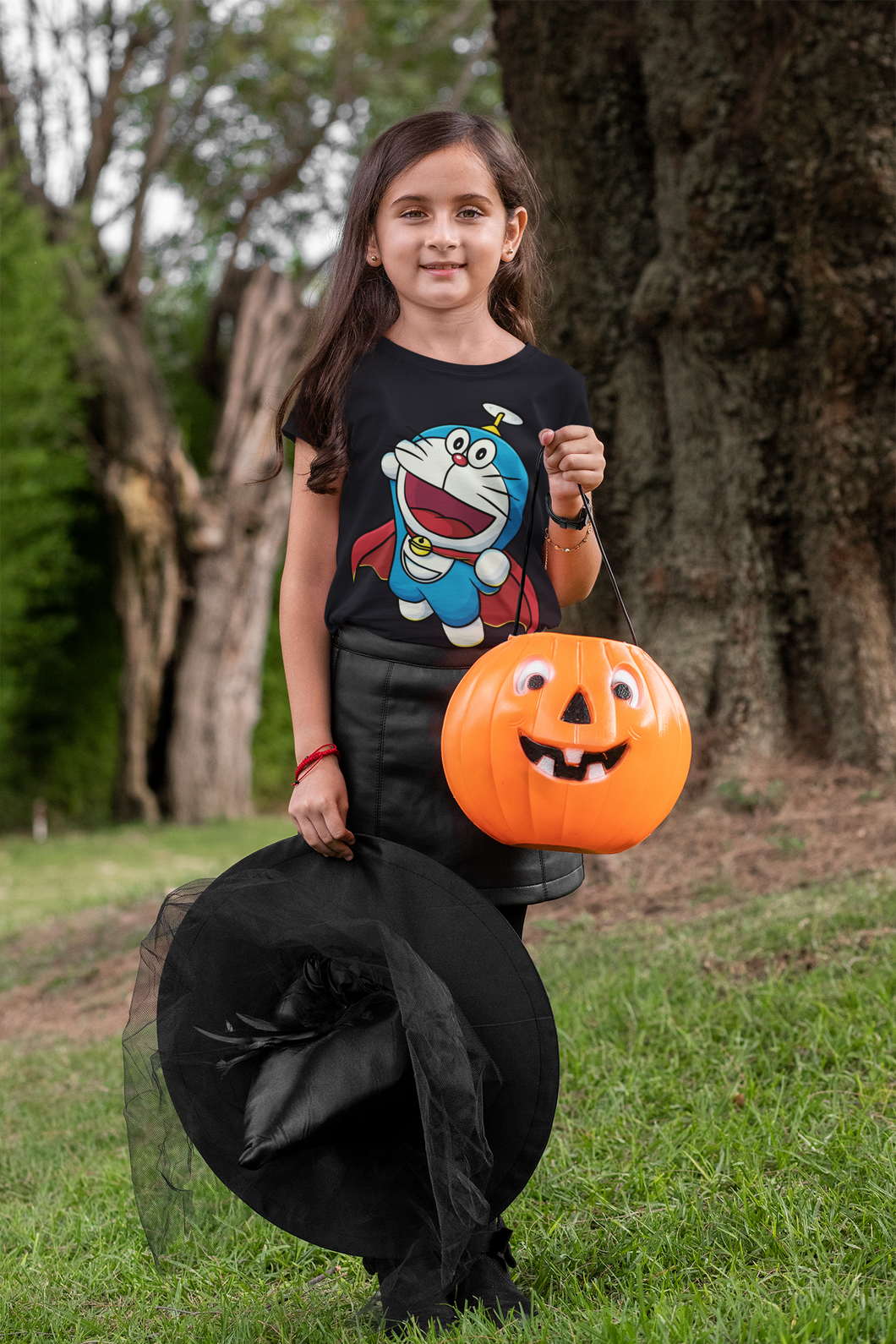 Cute Cartoon Half Sleeves T-Shirt For Girls -KidsFashionVilla
