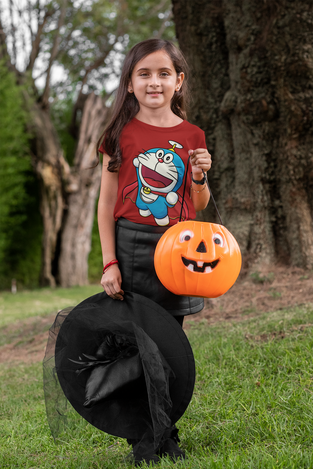 Cute Cartoon Half Sleeves T-Shirt For Girls -KidsFashionVilla