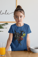 Load image into Gallery viewer, Superhero Half Sleeves T-Shirt For Girls -KidsFashionVilla
