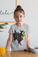 Load image into Gallery viewer, Superhero Half Sleeves T-Shirt For Girls -KidsFashionVilla
