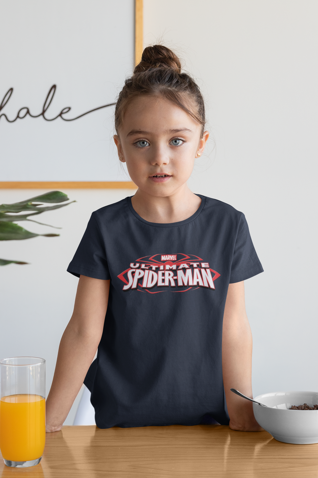 Cute Cartoon Half Sleeves T-Shirt For Girls -KidsFashionVilla