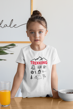 Load image into Gallery viewer, Trekking Half Sleeves T-Shirt For Girls -KidsFashionVilla
