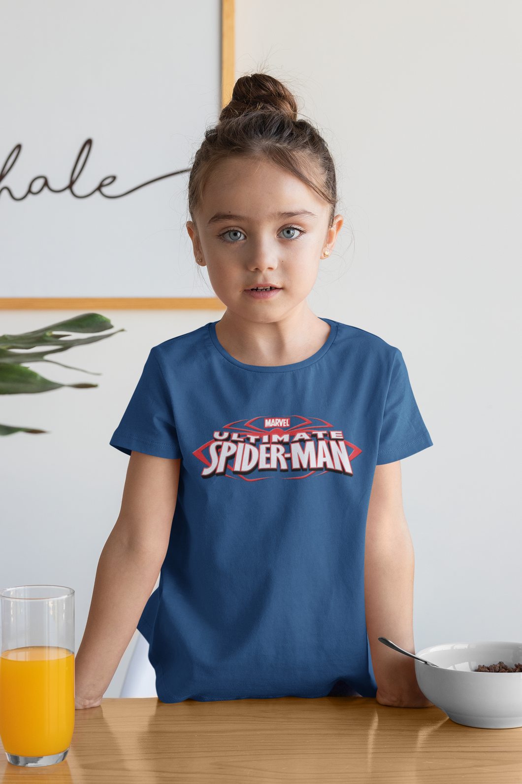 Cute Cartoon Half Sleeves T-Shirt For Girls -KidsFashionVilla