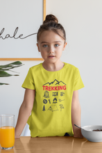 Load image into Gallery viewer, Trekking Half Sleeves T-Shirt For Girls -KidsFashionVilla
