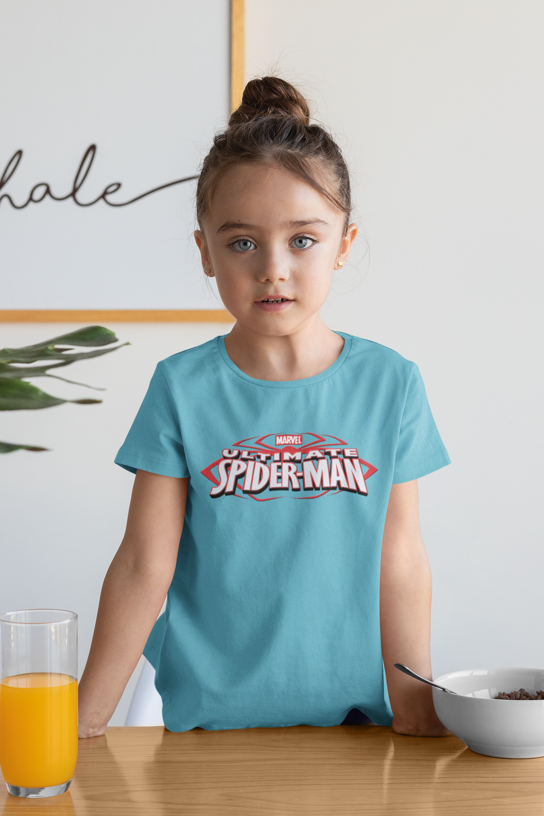 Cute Cartoon Half Sleeves T-Shirt For Girls -KidsFashionVilla
