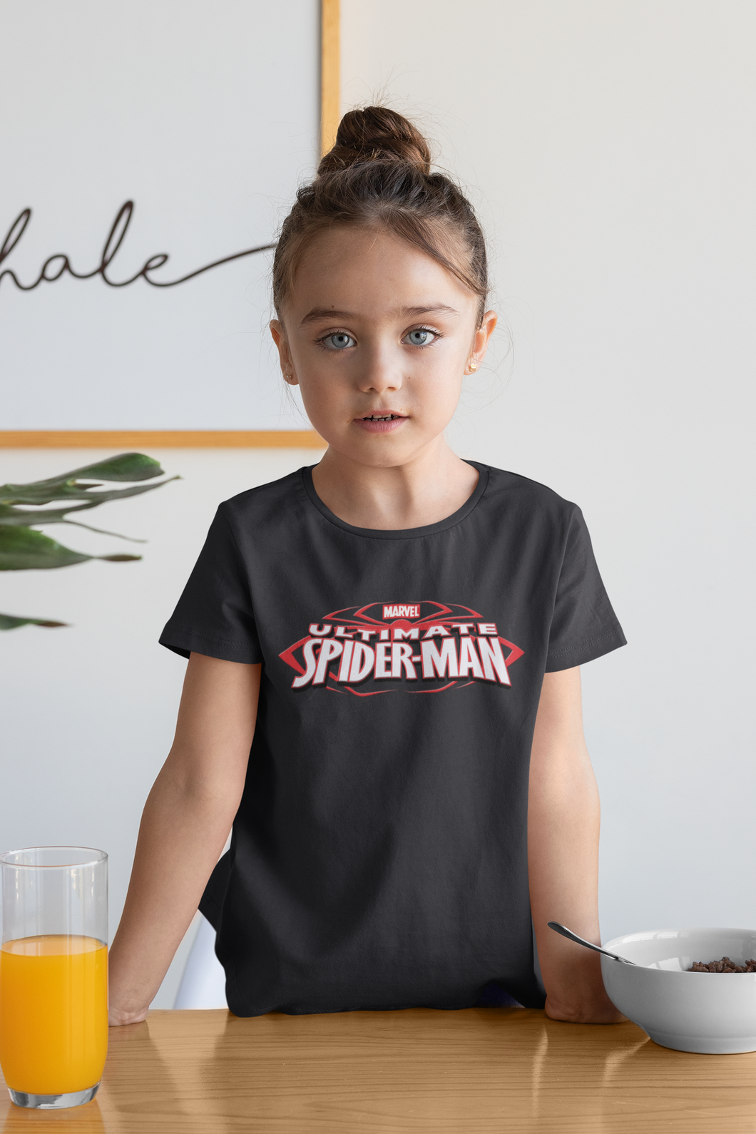 Cute Cartoon Half Sleeves T-Shirt For Girls -KidsFashionVilla