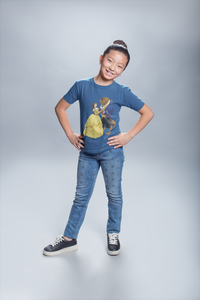 Cute Princess Half Sleeves T-Shirt For Girls -KidsFashionVilla