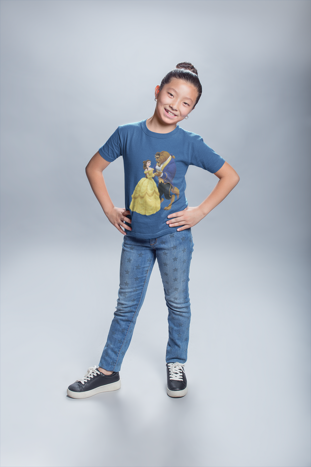 Cute Princess Half Sleeves T-Shirt For Girls -KidsFashionVilla