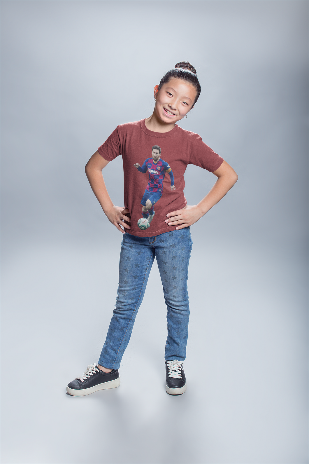 Messi Half Sleeves T-Shirt For Girls -KidsFashionVilla