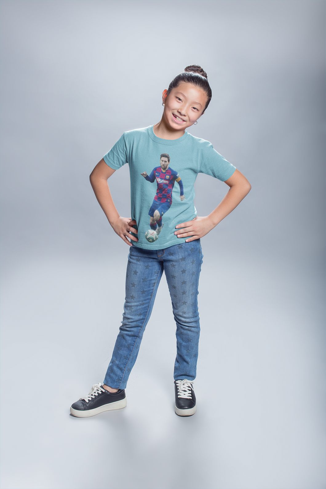 Messi Half Sleeves T-Shirt For Girls -KidsFashionVilla