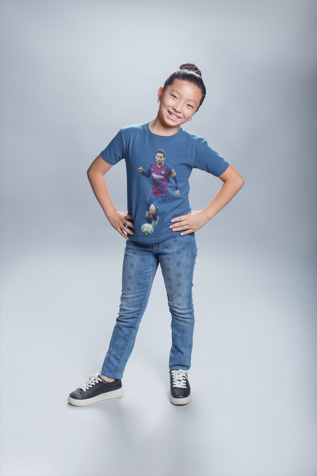 Messi Half Sleeves T-Shirt For Girls -KidsFashionVilla