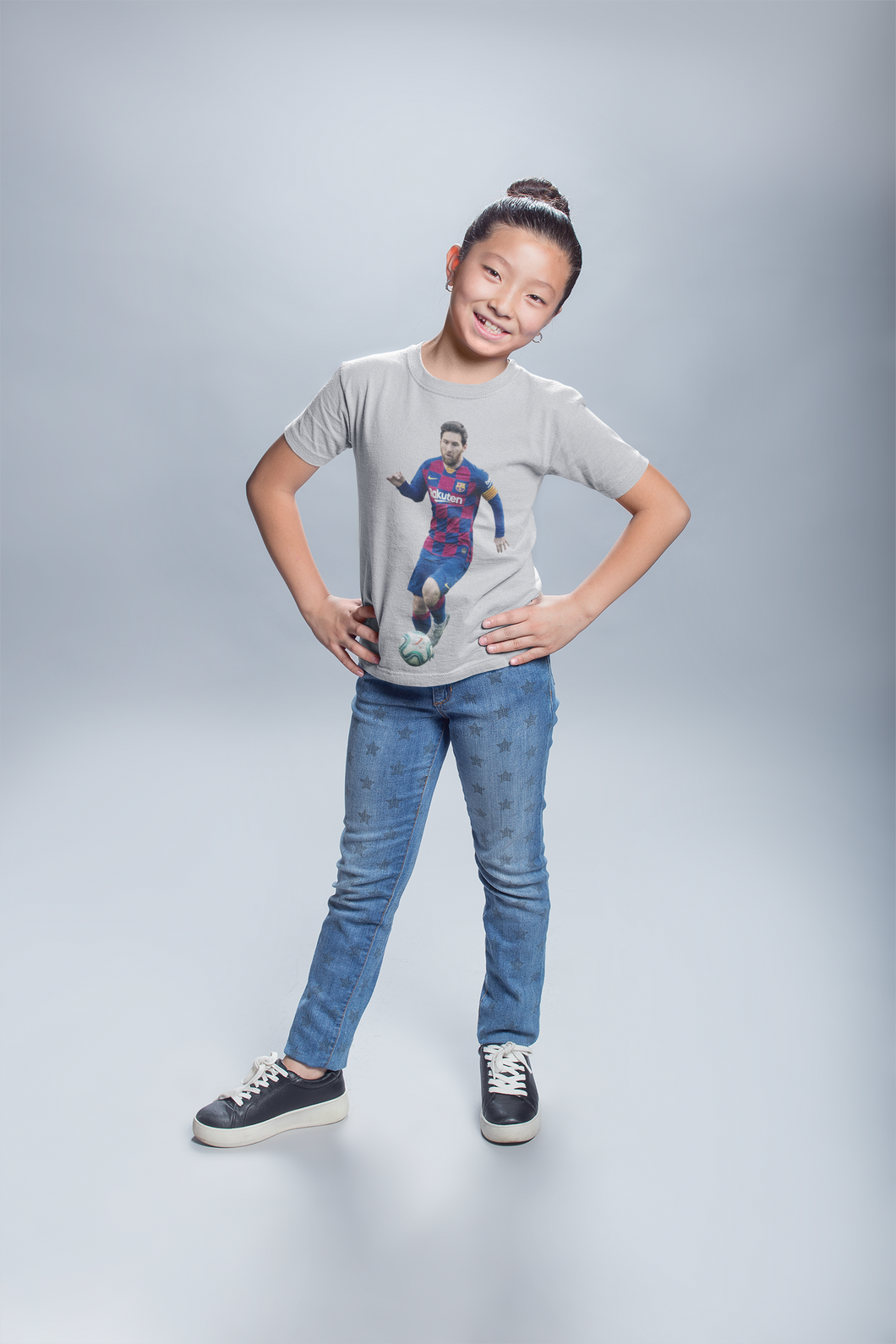 Messi Half Sleeves T-Shirt For Girls -KidsFashionVilla