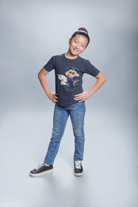 Cute Cartoon Half Sleeves T-Shirt For Girls -KidsFashionVilla
