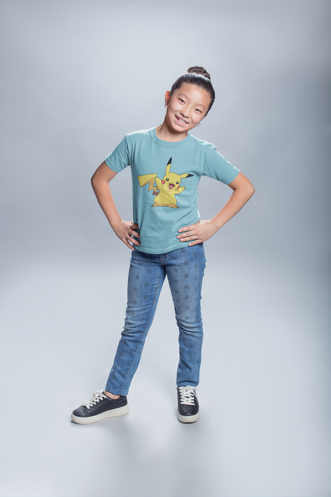 Cute Cartoon Half Sleeves T-Shirt For Girls -KidsFashionVilla