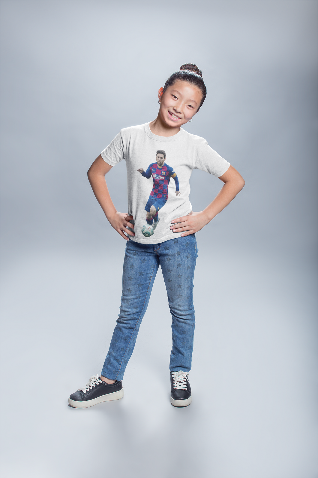 Messi Half Sleeves T-Shirt For Girls -KidsFashionVilla