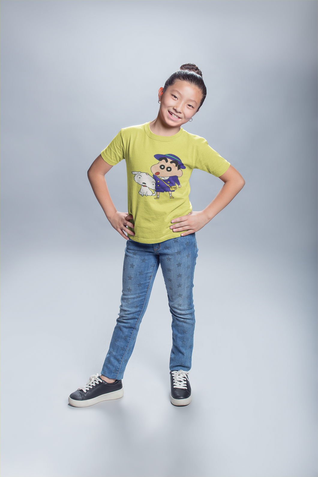 Cute Cartoon Half Sleeves T-Shirt For Girls -KidsFashionVilla
