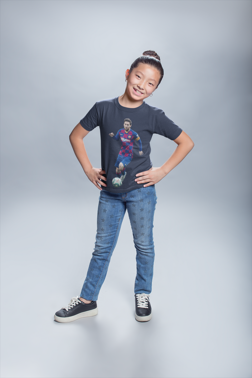 Messi Half Sleeves T-Shirt For Girls -KidsFashionVilla