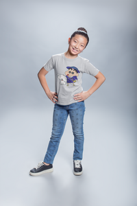 Cute Cartoon Half Sleeves T-Shirt For Girls -KidsFashionVilla