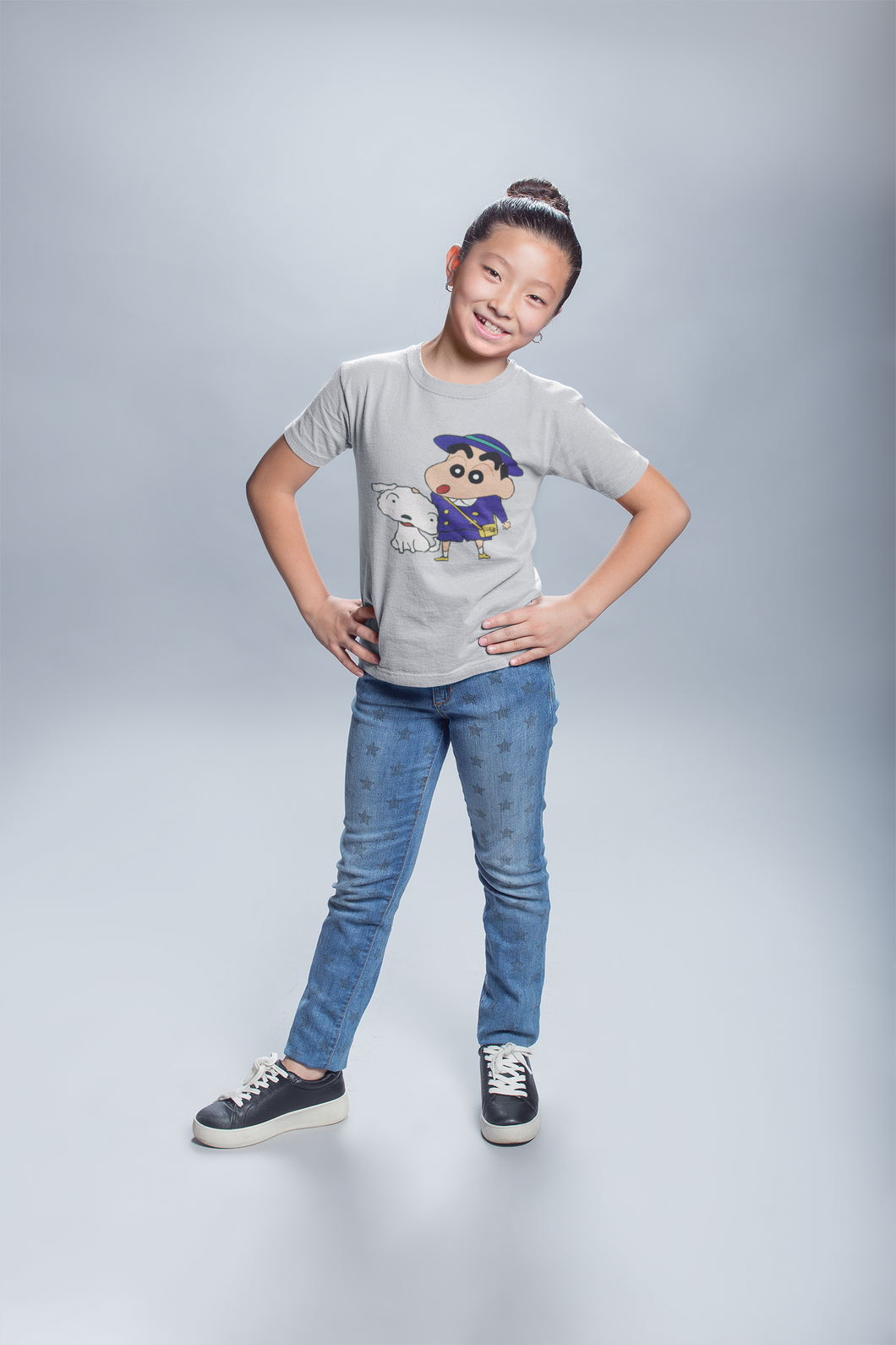 Cute Cartoon Half Sleeves T-Shirt For Girls -KidsFashionVilla