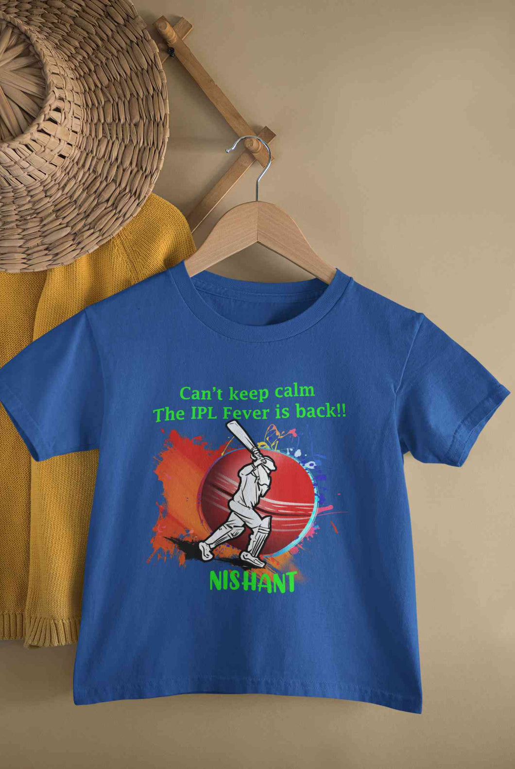 Custom Name Can Not Keep Calm IPL Half Sleeves T-Shirt for Boy-KidsFashionVilla
