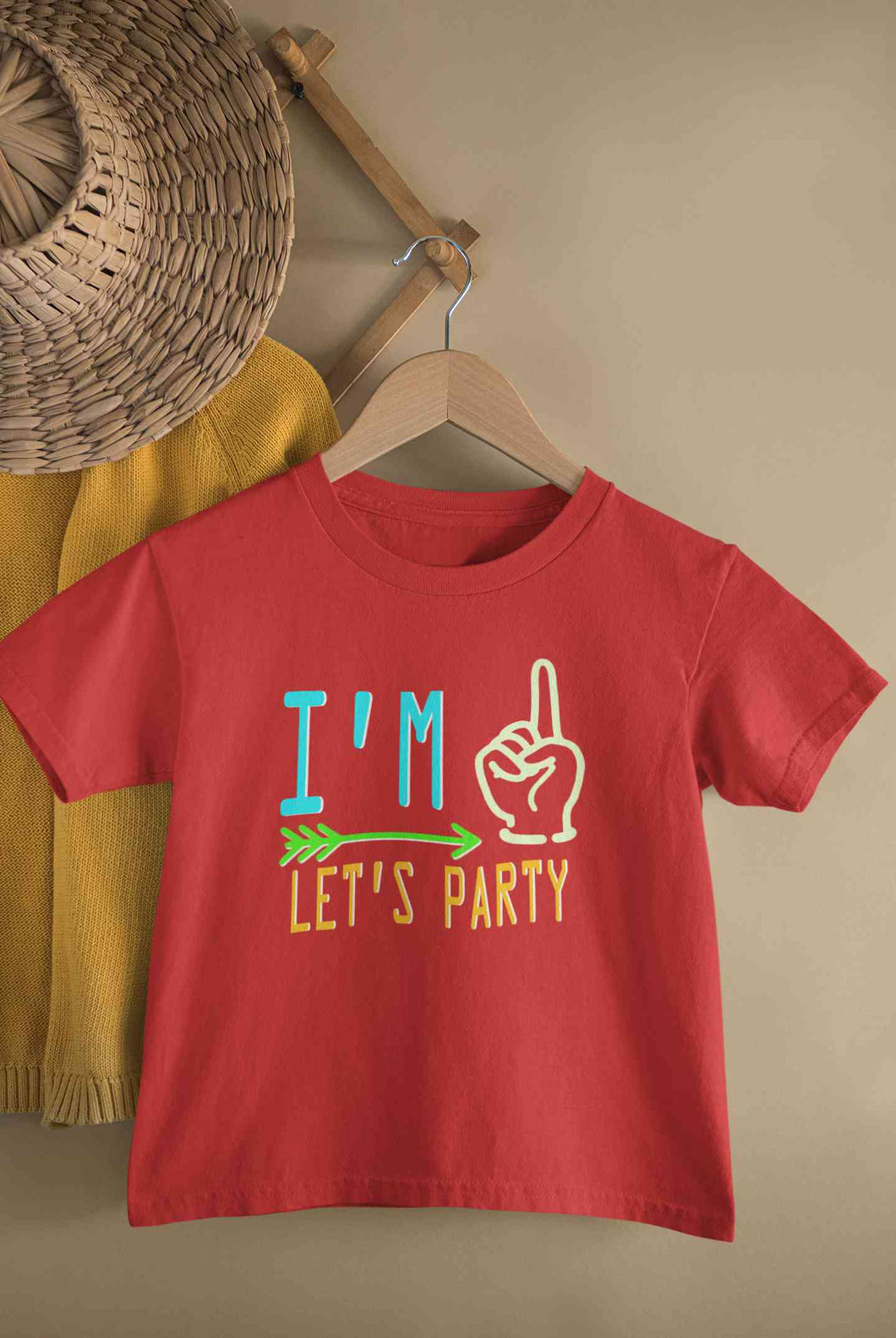 One Lets Party First Birthday Half Sleeves T-Shirt for Boy-KidsFashionVilla