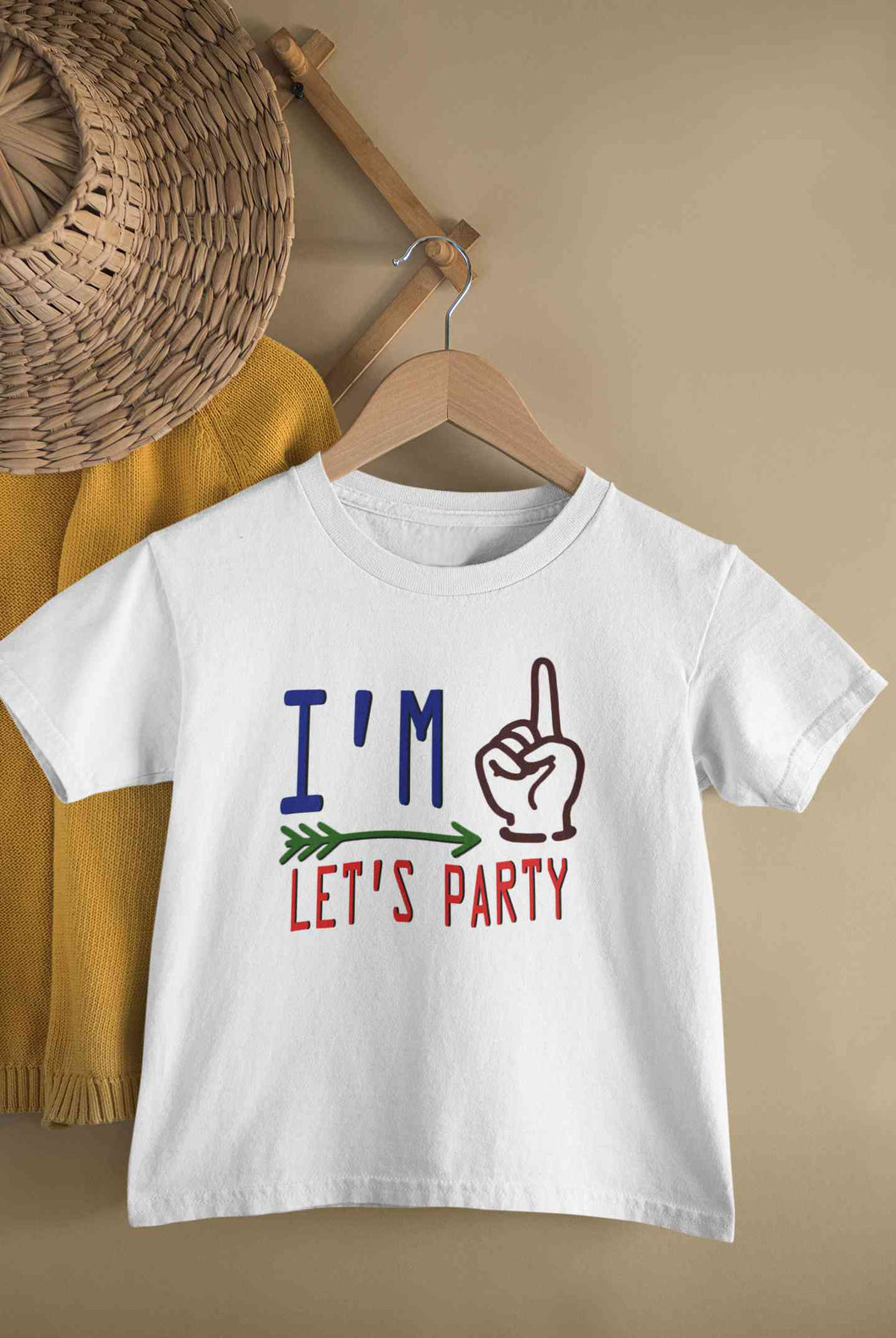 One Lets Party First Birthday Half Sleeves T-Shirt for Boy-KidsFashionVilla