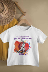 Custom Name Can Not Keep Calm IPL Half Sleeves T-Shirt for Boy-KidsFashionVilla