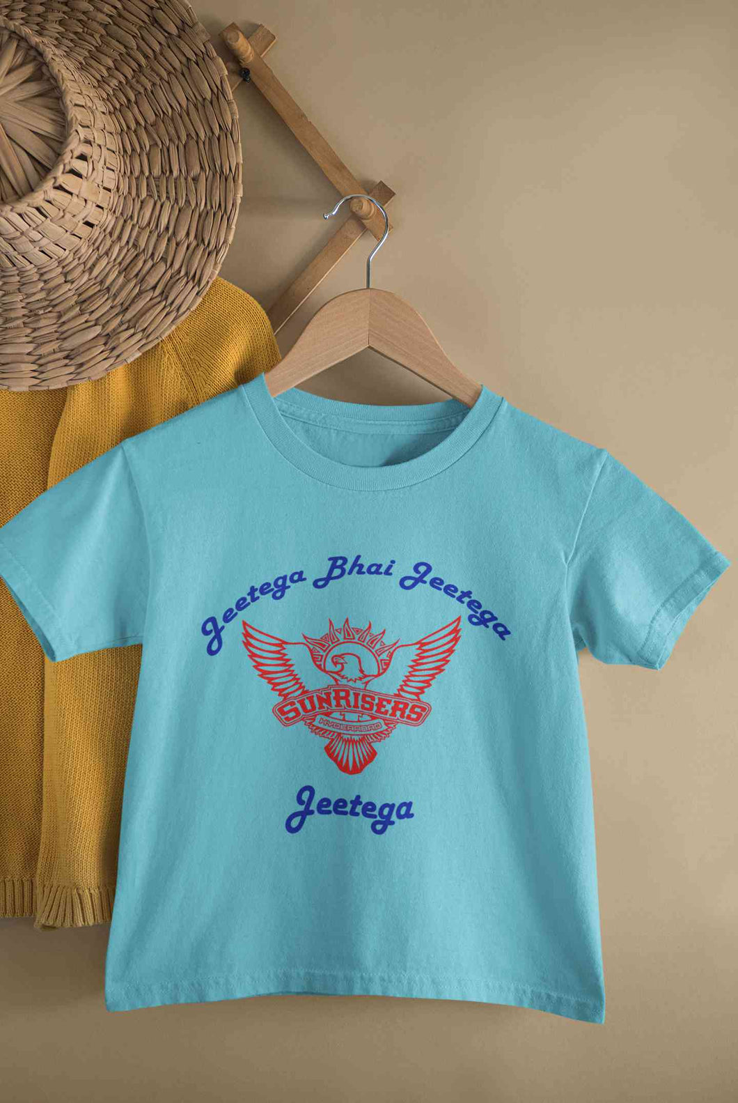 IPL Sunrisers Hyderabad Jeetega Bhai Jeetega SRH Jeetega Half Sleeves T-Shirt for Boy-KidsFashionVilla