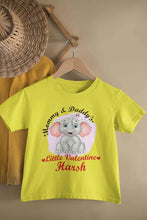 Load image into Gallery viewer, Custom Name Mommy And Daddys Little Valentine Half Sleeves T-Shirt for Boy-KidsFashionVilla
