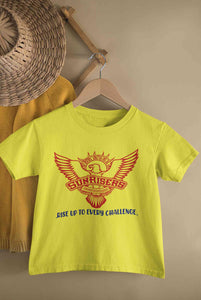 Custom Name IPL SRH Sunrisers Hyderabad Little Fan Half Sleeves T-Shirt for Boy-KidsFashionVilla